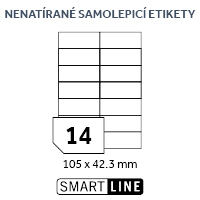 SMART LINE samolepicí etikety - 105 x 42,3 mm, 100 archů A4, 14 etiket na A4